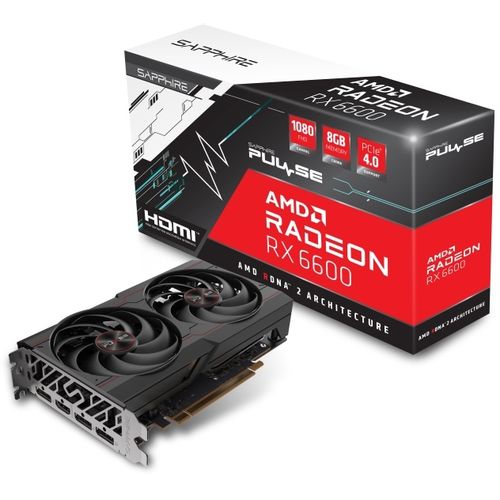 SAPPHIRE AMD Radeon RX 6600 8GB 128bit PULSE RX 6600 GAMING 8GB (11310-01-20G) grafička karta slika 1