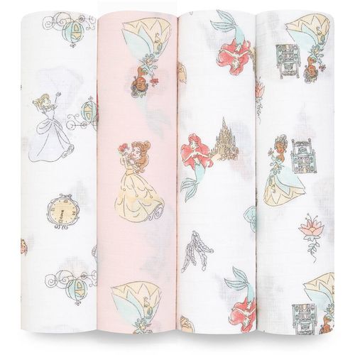 aden+anais® essentials 4 dijelni komplet pelena za povijanje 112x112 disney baby princess slika 1