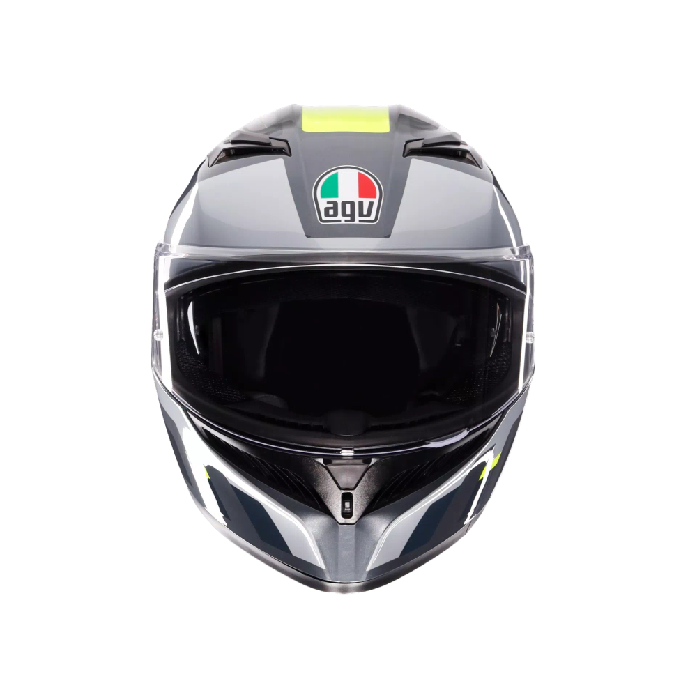 AGV K3 vizir za moto kacigu Shade Grey/Yellow Fluo slika 2