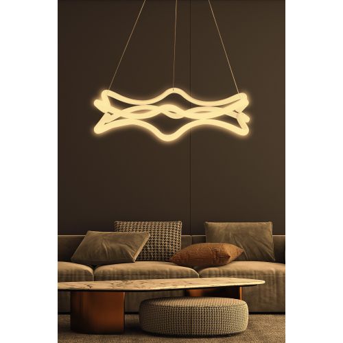 Jades White - Yellow Light White Chandelier slika 2