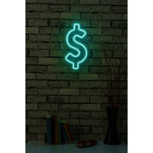 Wallity Ukrasna plastična LED rasvjeta, Dollar Sign - Blue slika 12