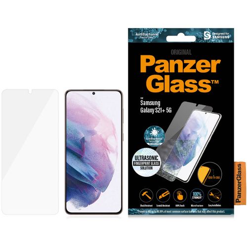 Panzerglass zaštitno staklo za Samsung Galaxy S21+ ultrasonic fingerprint case friendly antibacterial black slika 1