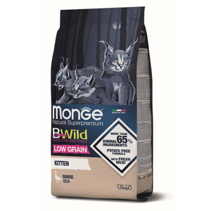 Monge BWild Low Grain Cat Kitten Goose 1.5 kg