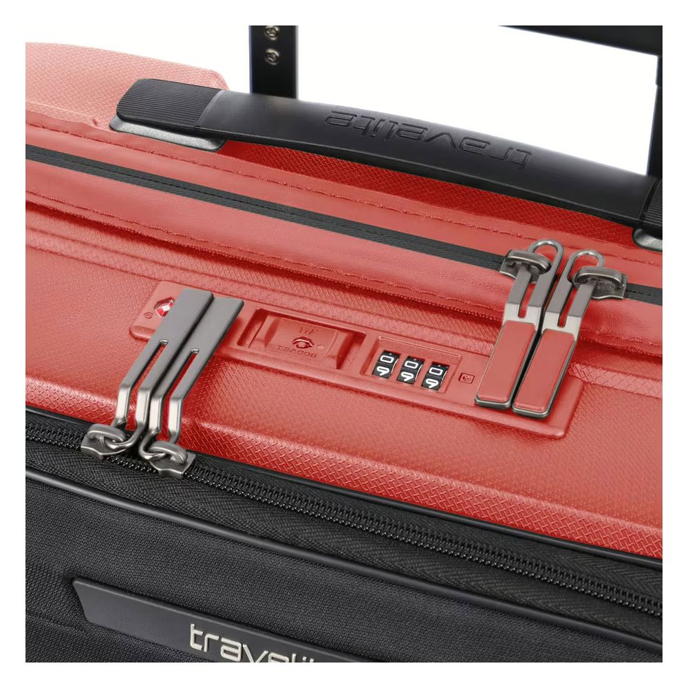 Travelite kofer 55 cm ABS Mooby sa prednjim džepom, 076846-10, crveni slika 7