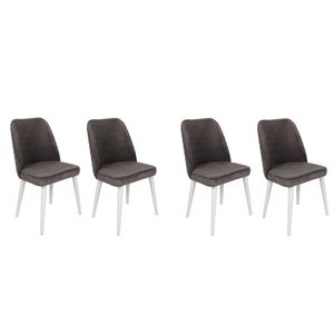 Tutku-321 V4 Set Stolica u Antracitnoj i Bijeloj (4 Komada)