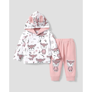 PatPat Komplet za bebe Srna, Pink