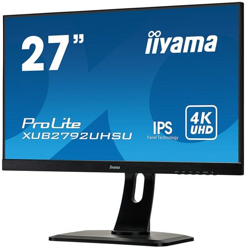 IIYAMA Monitor Prolite, 27" ETE, ULTRA SLIM LINE, 3840x2160 UHD, IPS, 4ms, 13cm height adj. stand, 300cd/m², DVI, HDMI, DisplayPort, Speakers, USB-HUB(2x3.0) slika 3