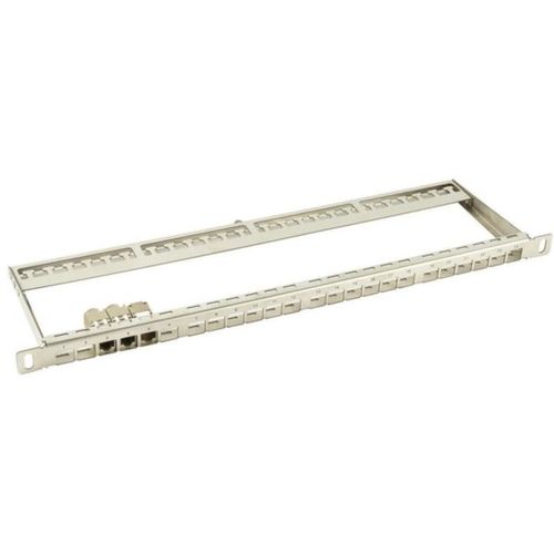 NaviaTec 0.5U Blank Patch Panel 24 Ports, 19", steel, for slim keystone slika 1