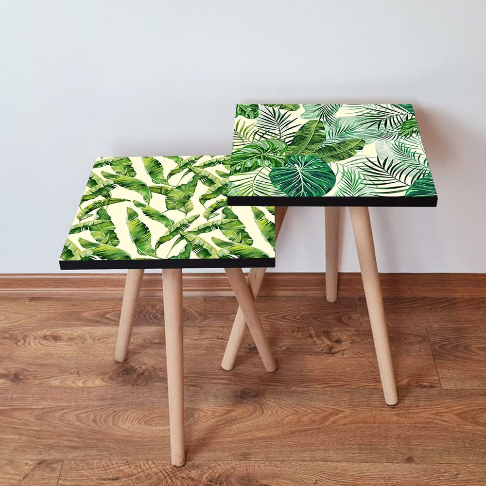 Nesting stolovi 2Shp498 - (2 komada) - boje: zelena, bijela slika 1