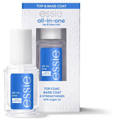 Essie Base Coat baza za nokte All in One. Momentalno glatki nokti , Blistavi sjajni završni sloj koji traje danima.