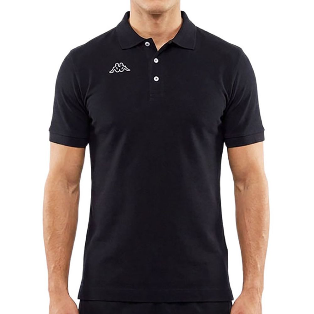 Kappa Mučka polo majica Logo Life MSS, Crna slika 1