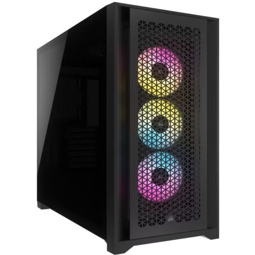 CORSAIR iCUE 5000D RGB AIRFLOW Tempered Glass, Mid-Tower Case, Black slika 1