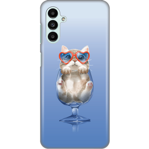 Torbica Silikonska Print za Samsung A136 Galaxy A13 5G Funny Cat slika 1