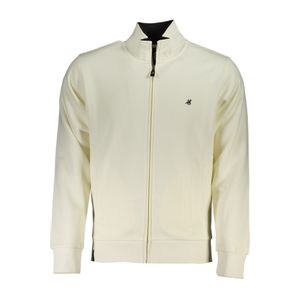 US GRAND POLO MEN'S WHITE ZIP SWEATSHIRT