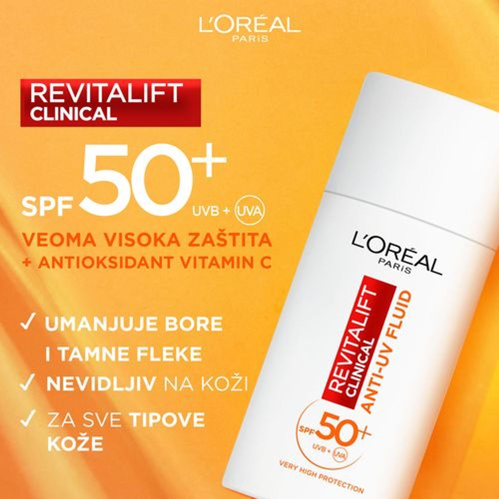 L'Oréal Paris Fluid za lice Revitalift Clinical SPF50 50ml slika 4