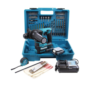 Makita - Akumulatorska bušilica čekić + SET PRIBORA SDS Plus HR166DWAE1