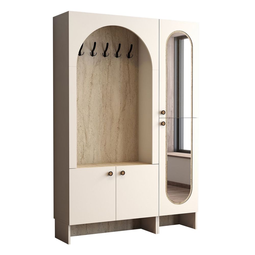 Hall Stand Palermo - Krem Travertin slika 6
