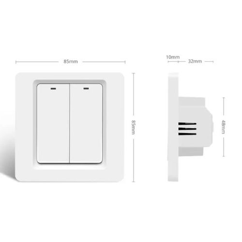 ZIGBEE-SWITCH-DS102 Gembird RSH Tuya WiFi Pametni kucni prekidac sa 2tastera EU Standard slika 3