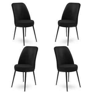 Dexa - Set Crnih Barskih Stolica (4 Komada)