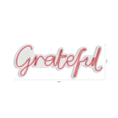 Wallity Ukrasna plastična LED rasvjeta, Grateful - Pink slika 8