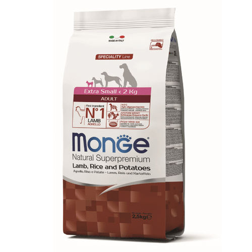 Monge Natural Superpremium Extra Small Adult jagnjetina sa pirinčem i krompirom 2.5 kg slika 1