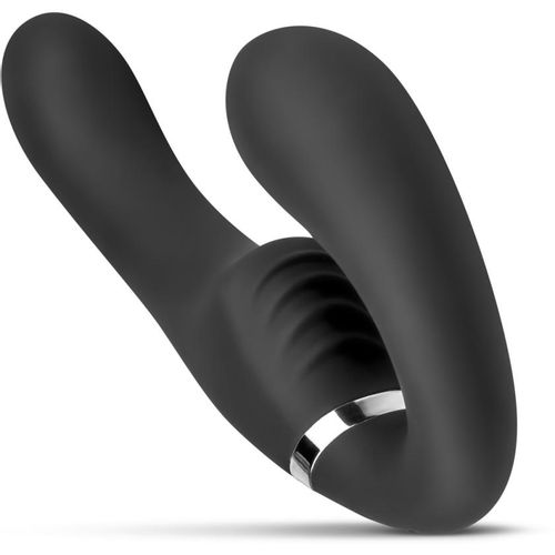 Vibracijski strap on dildo bez pojasa No-Parts - Avery, 22 cm, crni slika 9