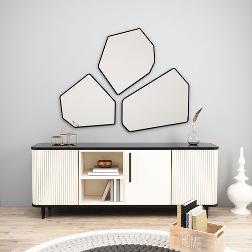 Zen - Black Black Decorative Chipboard Mirror slika 2