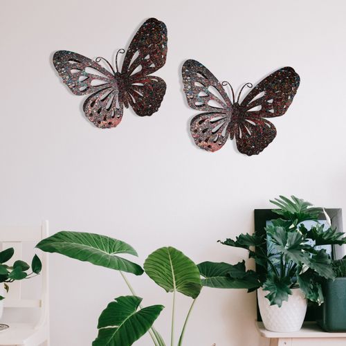 Wallity Metalna zidna dekoracija Butterfly Multicolor slika 2