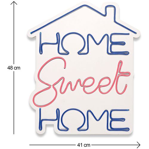 Wallity Ukrasna plastična LED rasvjeta, Home Sweet Home - Blue, Pink slika 12