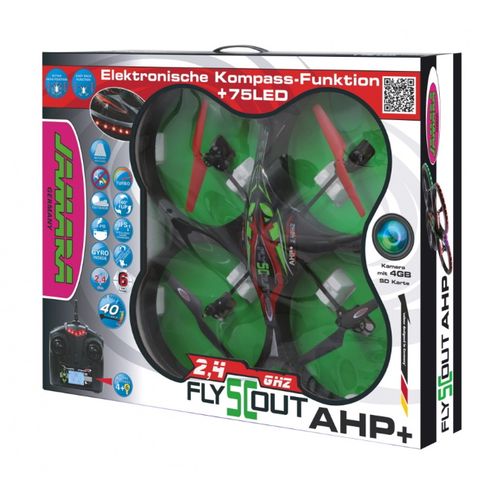 Jamara drone Flyscout AHP+, kamera, LED, Turbo, Headless-Flyback, crni slika 2