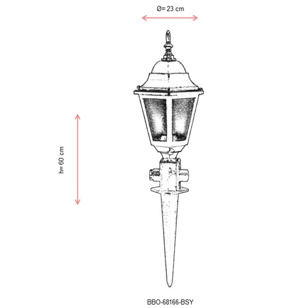 BBO-68166-BSY Crna Spoljna Zidna Lampa slika 3