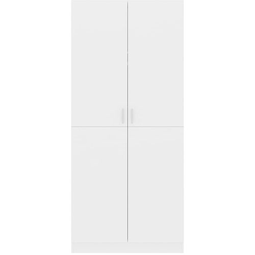 Ormar visoki sjaj bijeli 80 x 52 x 180 cm od konstruiranog drva slika 12