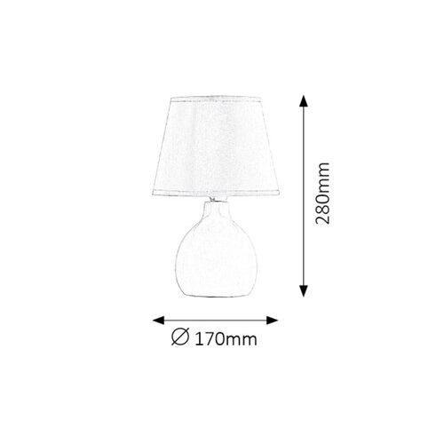 Rabalux Ingrid keramička stona lampa E14 1x40W,bordo slika 2