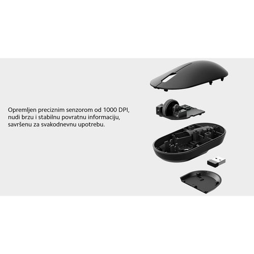 Xiaomi Wireless Mouse 2 lite miš crni (BHR8916GL) slika 4