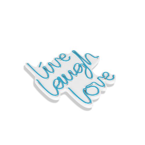 Wallity Ukrasna plastična LED rasvjeta, Live Laugh Love - Blue slika 5