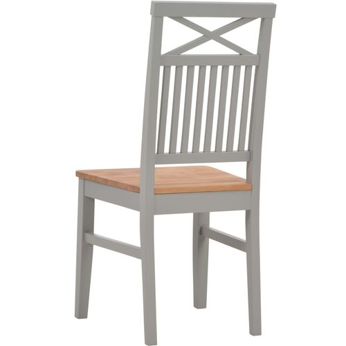 Blagovaonske stolice od hrastovine 2 kom sive slika 5