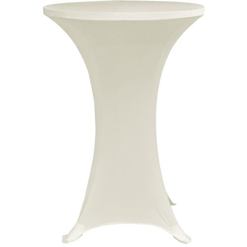 Navlaka za stol za stajanje Ø 60 cm krem rastezljiva 4 kom slika 19