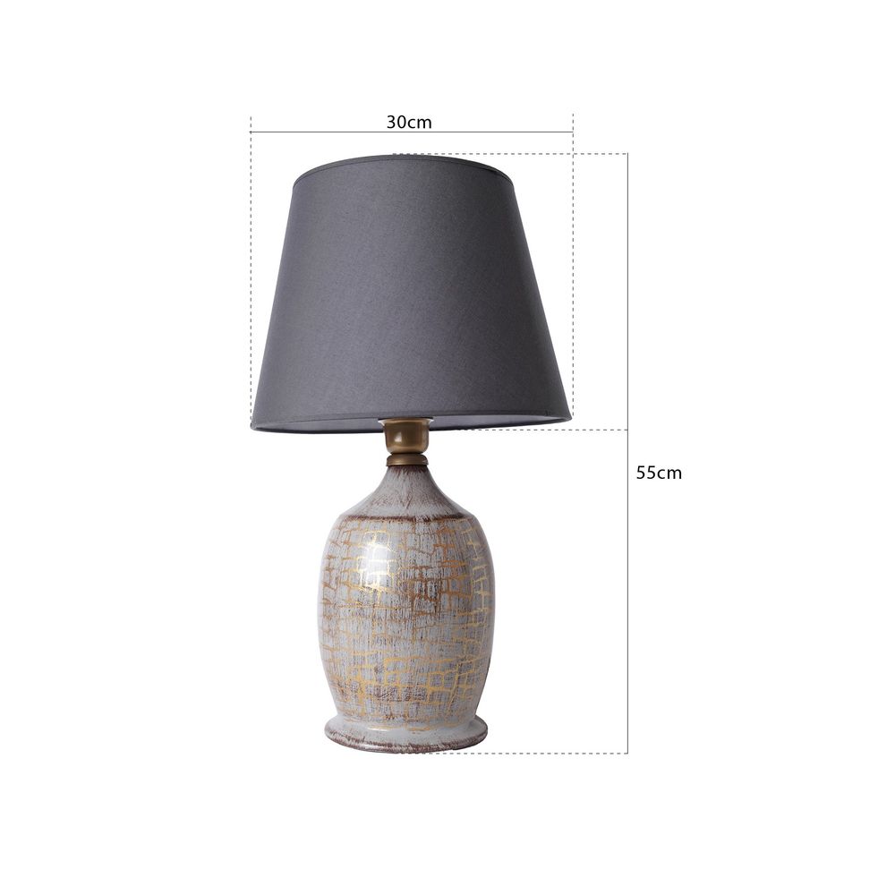 YL531 Siva Zlatna Stolna Lampa slika 4