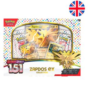 English Pokemon Scarlet and Violet Zapdos blister cards trading