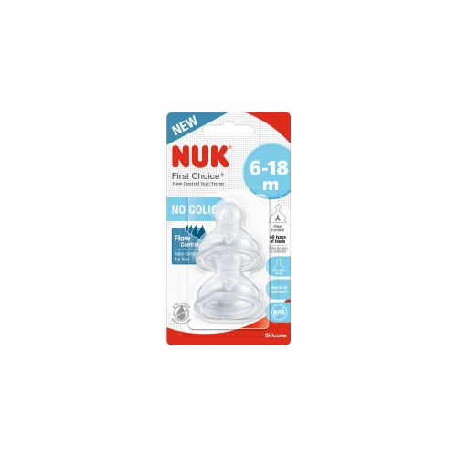 NUK sisač silikon FC Y protok, 6-18m, 2 kom multicolor 10721329 slika 1