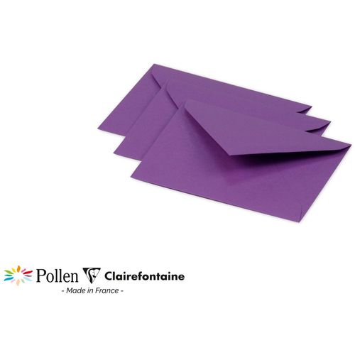 Clairefontaine kuverte Pollen 75x100mm 120gr intensive lilac 1/20 slika 1