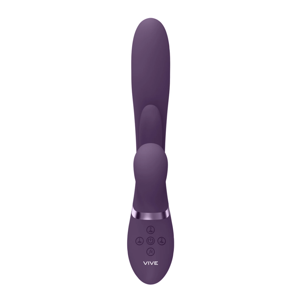 VIVE by Shots Kura - Vibrator za G-točku s mlataranjem jezika i stimulatorom pulsnog vala - ljubičasta slika 4