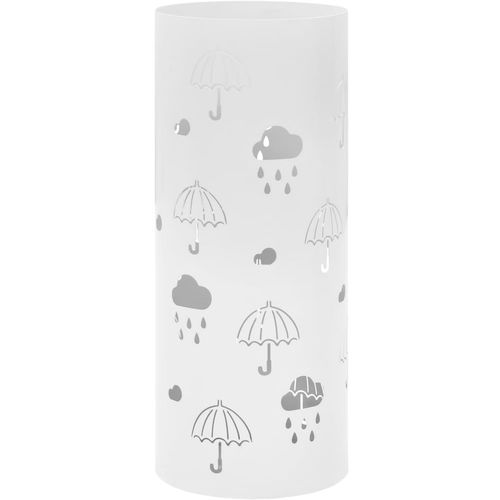 Stalak za kišobrane s uzorkom kišobrana čelični bijeli slika 21