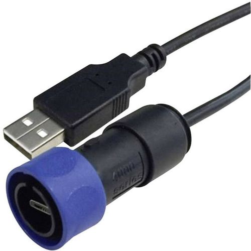 Bulgin USB kabel USB 2.0 USB-A utikač, USB-Micro-B utikač 5.00 m crna, plava boja  PXP4040/B/5M00 slika 2