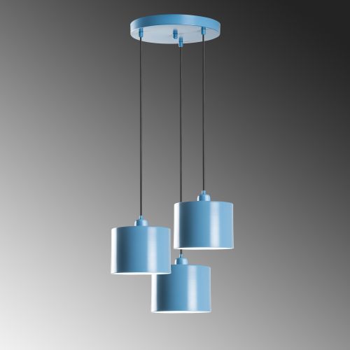 Duz - 195Light Blue - 3 Light Blue Chandelier slika 6