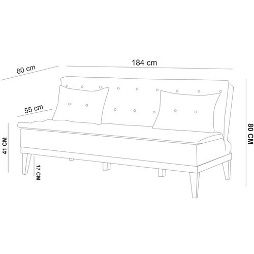 Fuoco-TKM01- 1053 Anthracite Sofa-Bed Set slika 11
