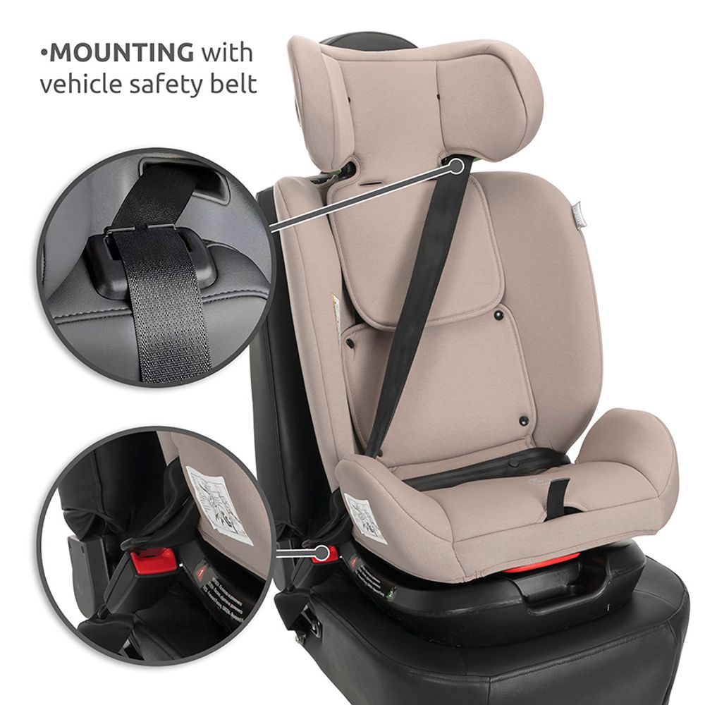 Lorelli Autosjedalica Voyager i-Size 40–150 cm + Jastuk za putovanje, Black slika 11