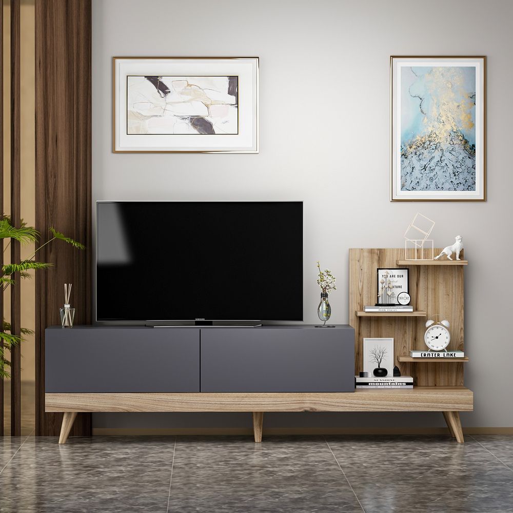 Dizajn Anthracite Ormar za TV od Oraha slika 1