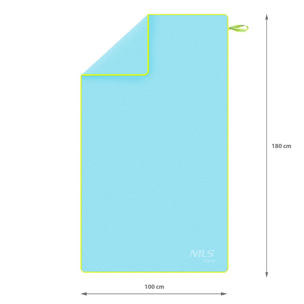 Nar12 plavo-zeleni ručnik od mikrofibre 180x100 cm nils aqua slika 6