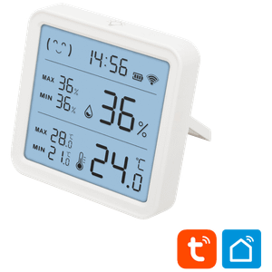 home Pametni mjerač temperature i vlažnosti HSTHC, LCD/sat